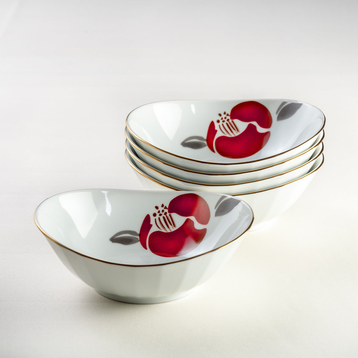 有田焼つばき 小鉢5個揃 – ホテル椿山荘東京オンラインストア